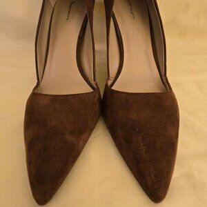 Ann Taylor Brown Suede Heels Women Size 11 EUC